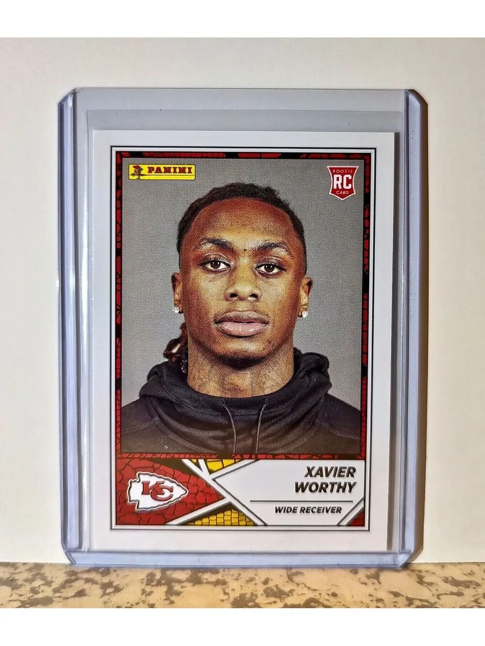 Xavier Worthy 2024 Panini NFL #82 Rookie Sticker Card Kansas City Chiefs